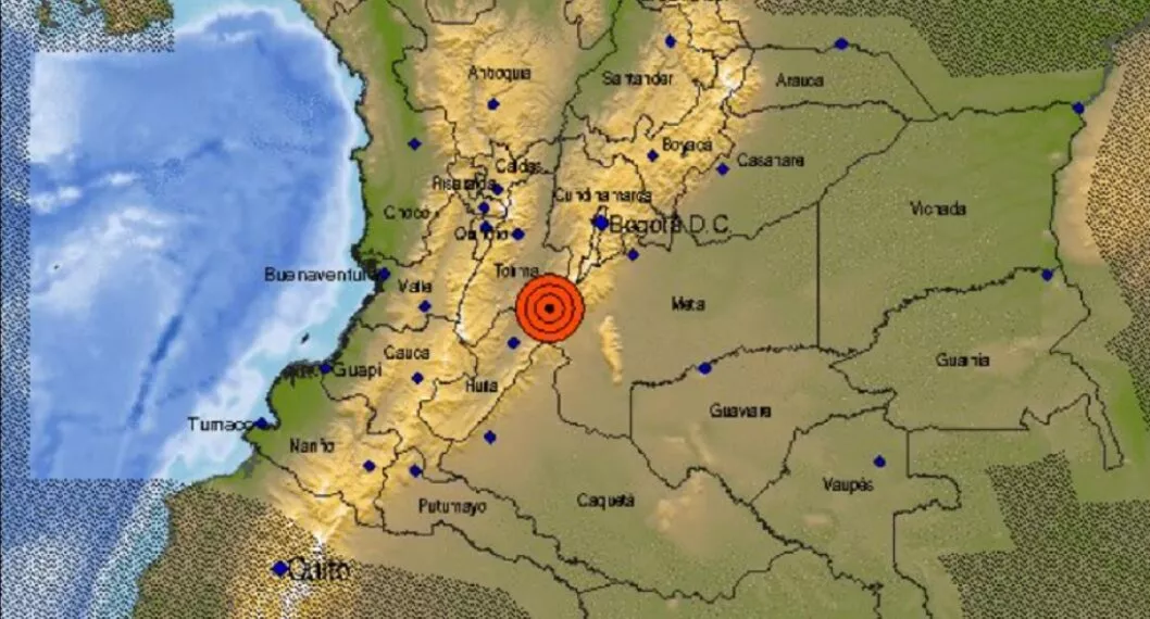 Temblor en Colombia hoy 6 de febrero en el Huila, de magnitud 4.4