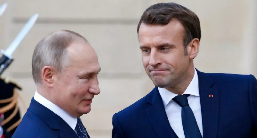 Imagen de Emmanuel Macron, que no se hizo PCR en Rusia por miedo a Vladimir Putin