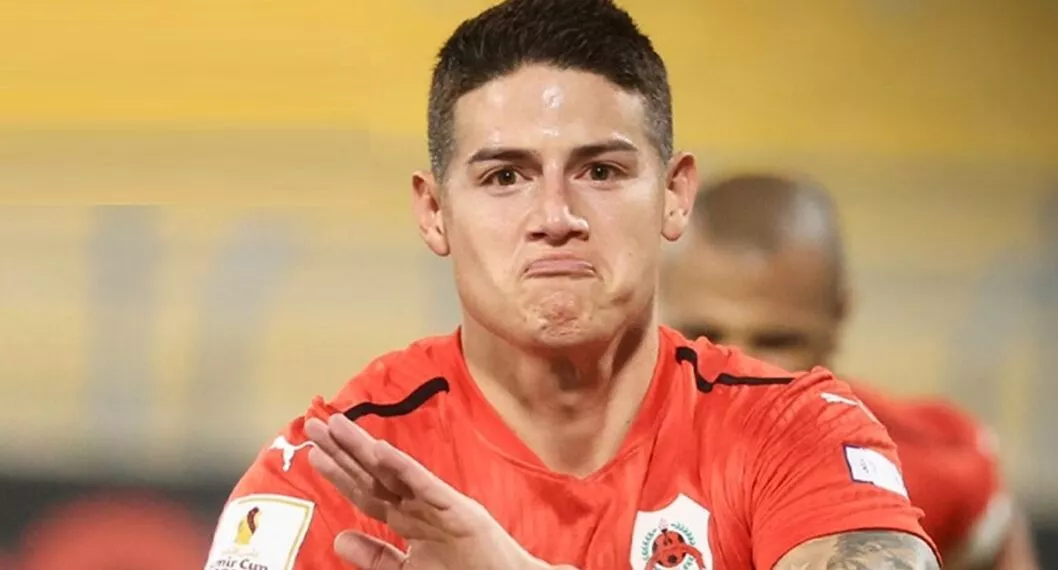 James Rodríguez, que se mandó golazo en el triunfo del Al-Rayyan en Copa del Príncipe de Catar.