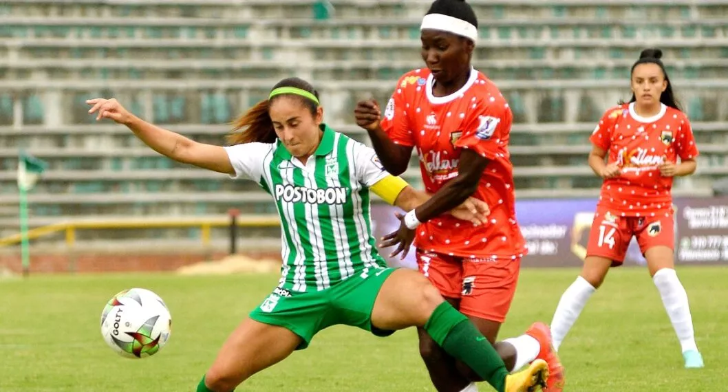 Atlético Nacional, que cayó 2-1 ante Llaneros FC en el inicio de la Liga Femenina 2022.