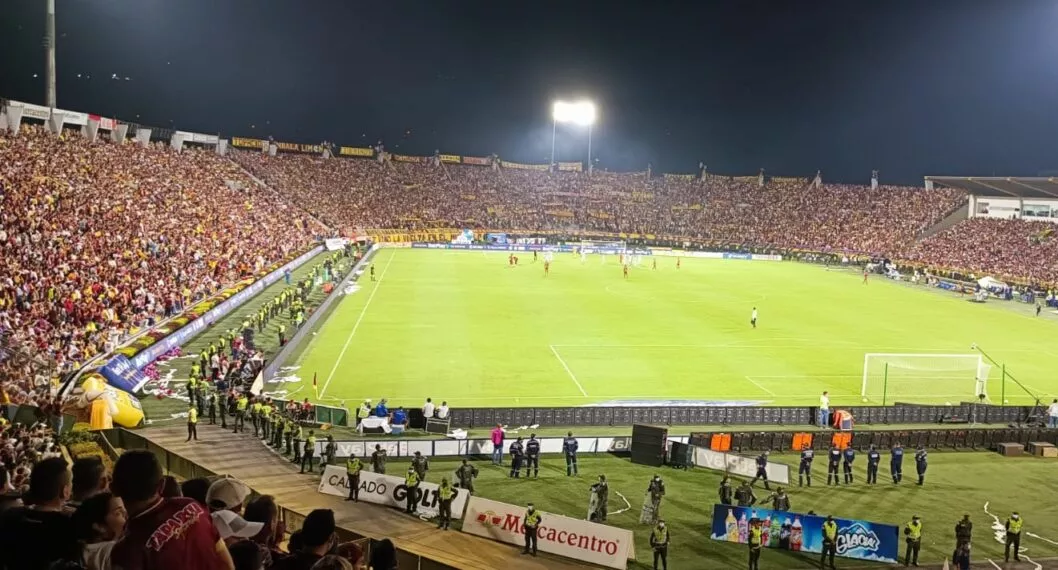 Imagen del estadio donde se jugará la fina del hoy entre Tolima y Cali por la Superliga 