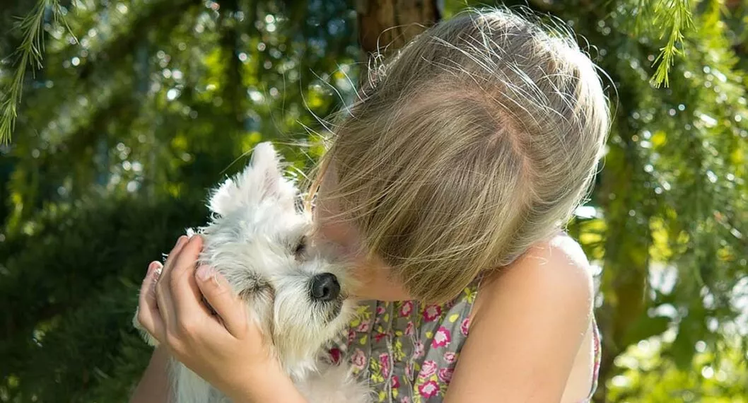 Imagen de un niño con una mascota a propósito de que hay que inculcar el respeto por los animales