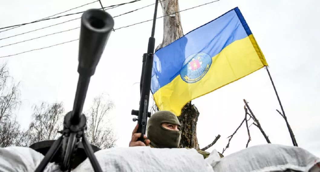 Imagen de referencia de un soldado ucraniano en la frontera.