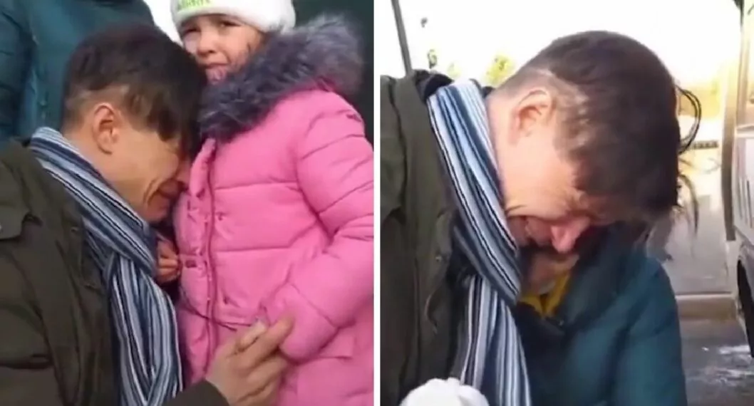 Video de papá ucraniano despidiendo en llanto a su hija la da la vuelta al mundo