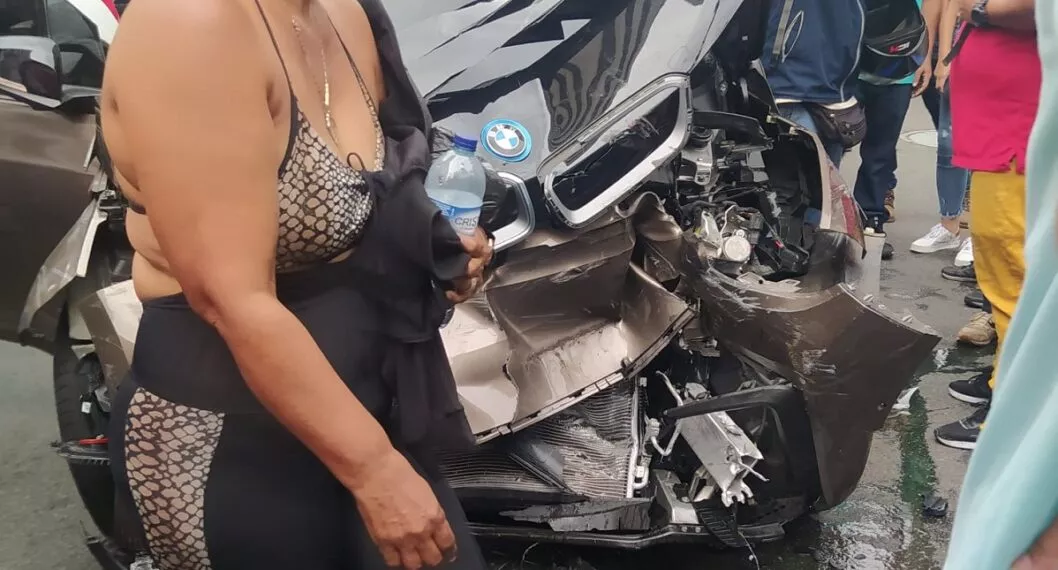 Accidente de Medellín, donde un BMW arrolló a una persona 