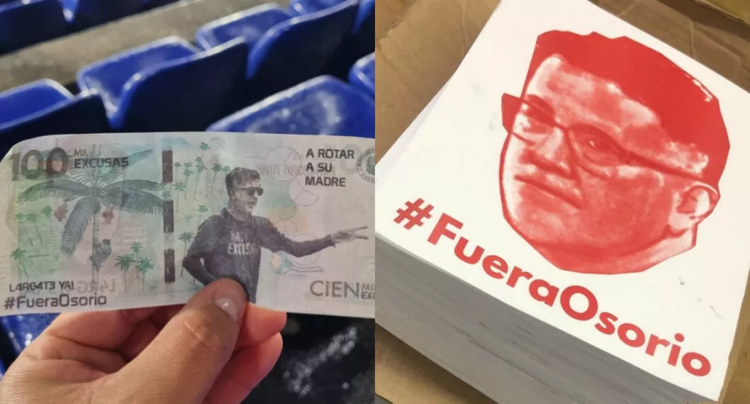 Con carteles y billetes, hinchas piden salida de Juan Carlos Osorio de América