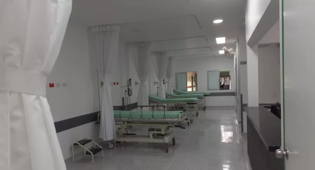 Pasillo del Hospital Municipal San Roque, a propósito de la agresión a un doctor y su enfermera.