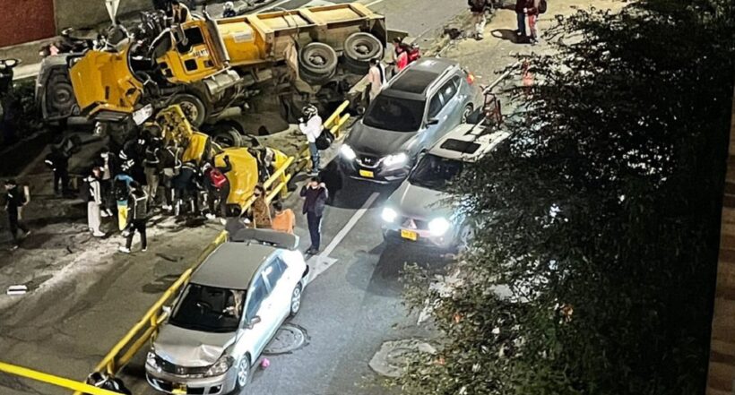 Imagen del accidente en la avenida Circunvalar. 