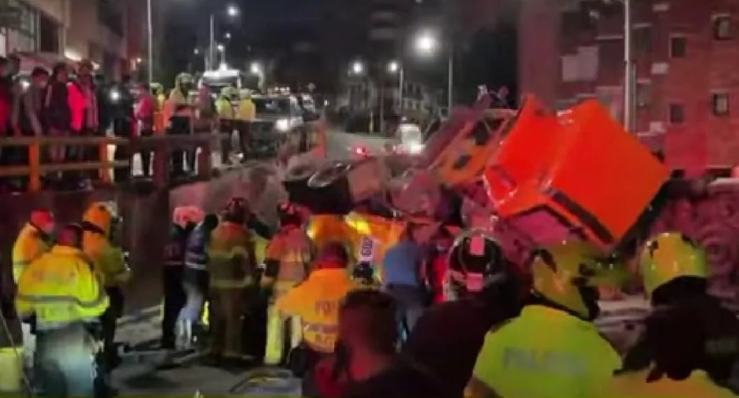 Video del momento del accidente de volqueta en Avenida Circunvalar de Bogotá 