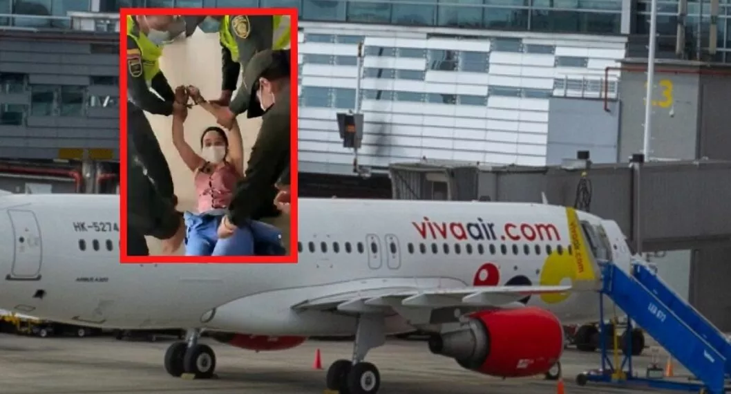 Yesenia Bedoya del Partido Conservador aseguró que miembros de la Policía la golpearon por reclamar un cobro elevado de parte de la aerolínea Viva Air.