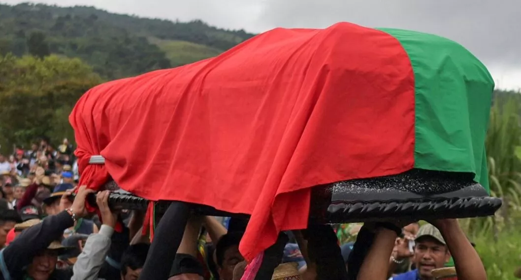 Imagen de referencia de un ataúd: asesinan a 2 indígenas menores de edad en el municipio de Caldono, Cauca