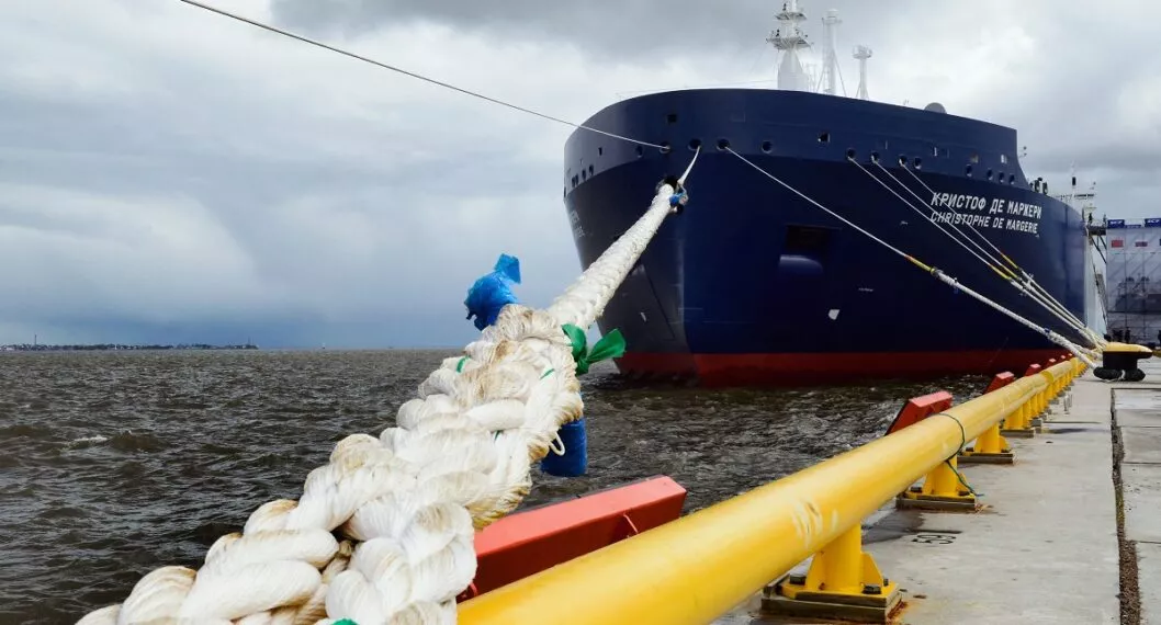 Imagen del petrolero ruso ‘Christophe de Margerie’ de la clase única Arc7 ilustra artículo EE.UU. prepara anuncio de prohibir importaciones de petróleo de Rusia