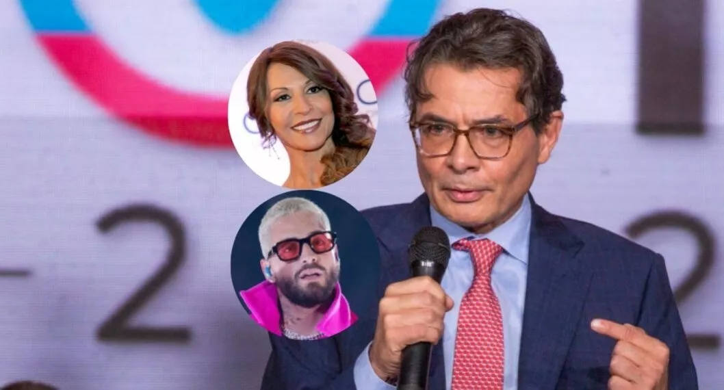Fotos de Amparo Grisales, Maluma y Alejandro Gaviria, en nota de qué dijo el precandidato presidencial de Amparo Grisales, James Rodríguez y Maluma.
