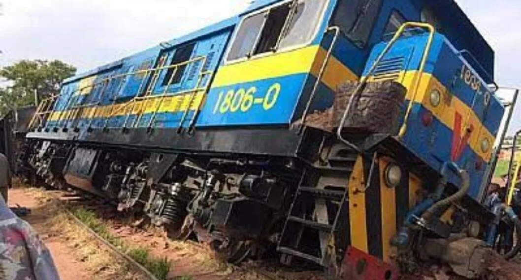 Imagen del tren que se descarriló en el Congo y ha dejado 61 muertos 