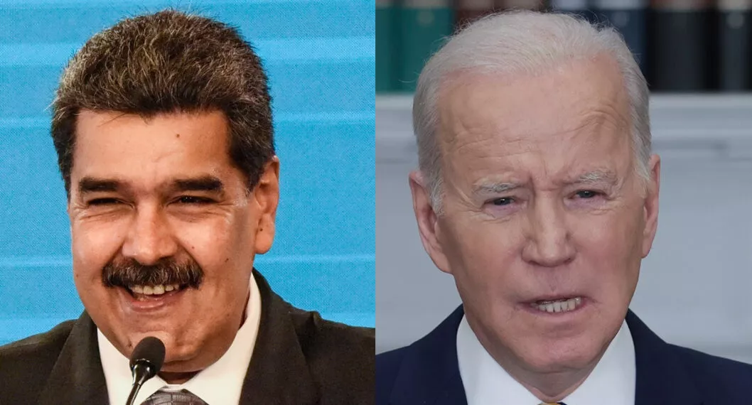 Imagen de Biden y Maduro que ilustra nota; Régimen de Nicolás Maduro alardea reunión con gabinete de Joe Biden