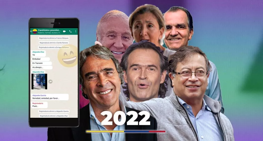 Humor: chat de WhatsApp entre precandidatos presidenciales de Colombia