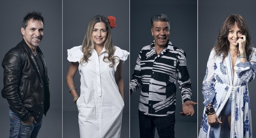 Ramiro Meneses, Aida Bossa, Luis Eduardo Arango y Carolina Gómez, a propósito de que están en top 10 de los participantes de 'Masterchef' que tienen o han tenido parejas famosas (fotomontaje Pulzo).