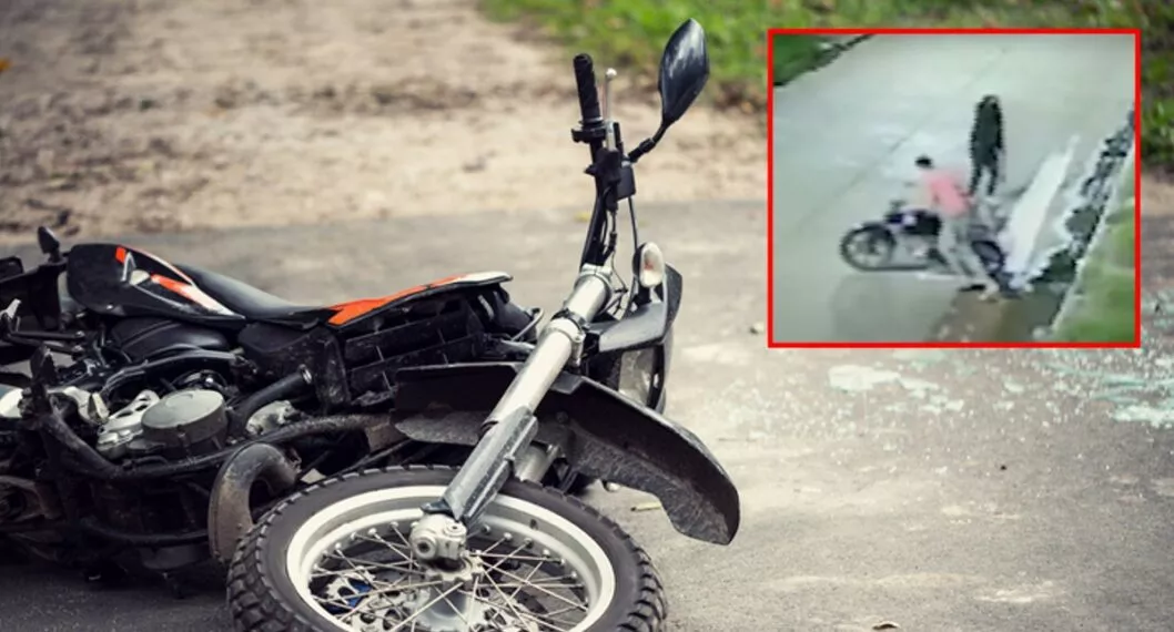 Ladrón atropelló a mujer, pero su moto se le desarmó en pleno atraco (video)