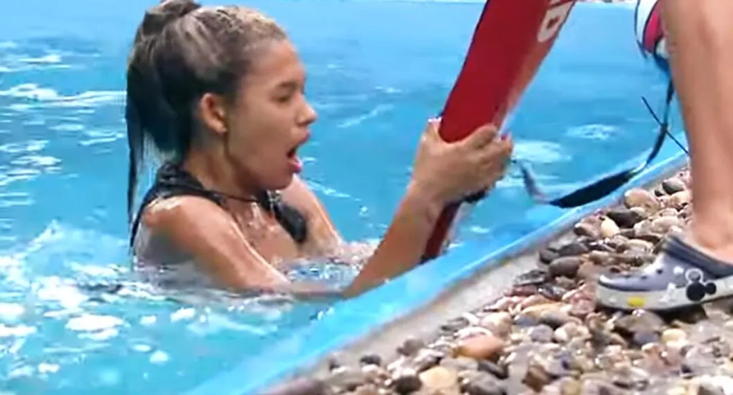 Costeña Valeria Porto, que casi se ahoga en el ‘Desafío’; por poco hay tragedia.