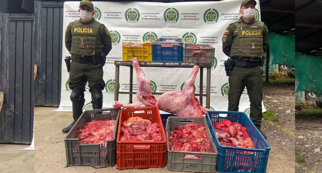 Carne incautada por la Policía
