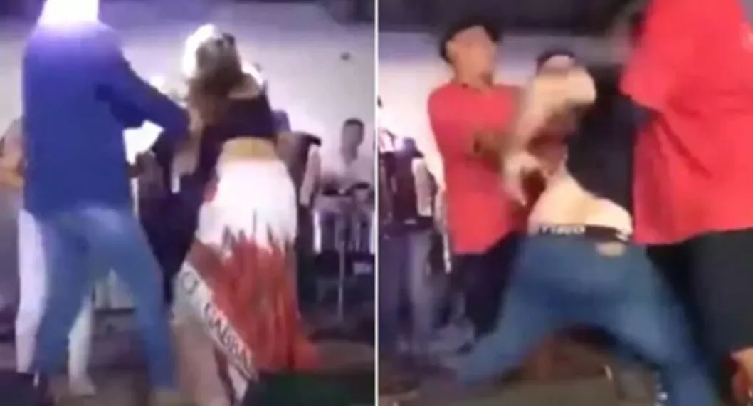 Fan quiso besar a cantante y causó celos en su esposo, que quiso golpearlo video