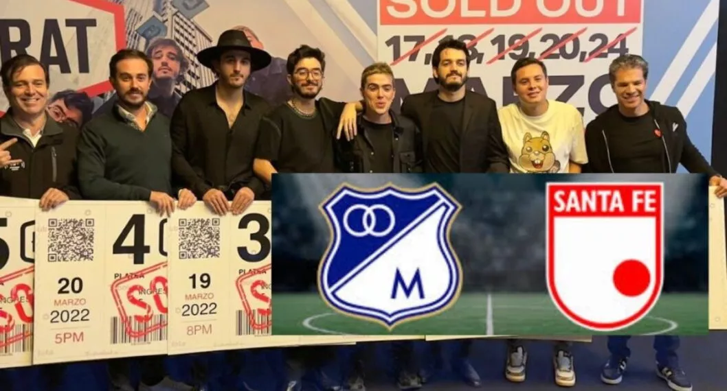 Morat recordó en pleno concierto la final que le ganó Millonarios a Santa Fe en 2017