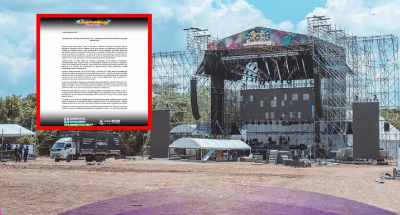 El comunicado de la organización del Jamming festival sobre la devolución del dinero de las boletas.