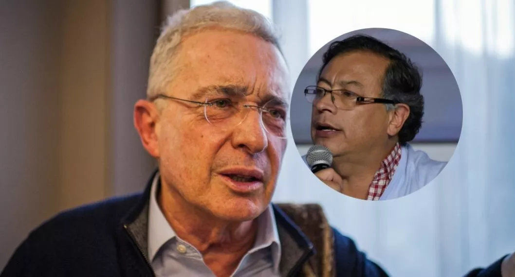 Fotos de Álvaro Uribe y Gustavo Petro, en nota de  qué dijo Uribe de Gustavo Petro y fraude durante elecciones en Colombia 