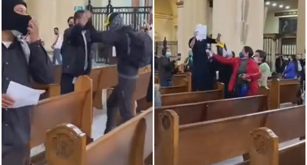 Video de los encapuchados que entraron a la Catedral primada y qué hicieron.