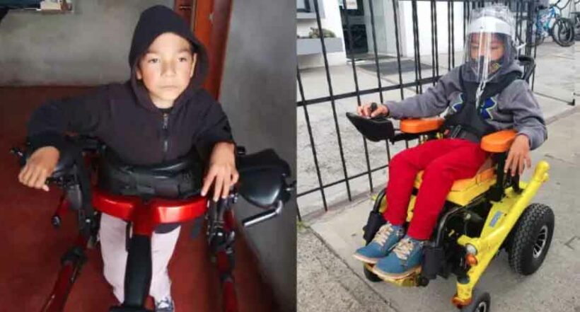 Yerson Yamid Sánchez Guzmán tiene 8 años, es el menor de cuatro hermanos y padece de parálisis cerebral
