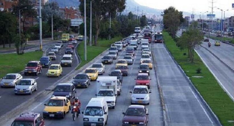 Trancón en Autopista Norte de Bogotá para ir al Estéreo Picnic hoy