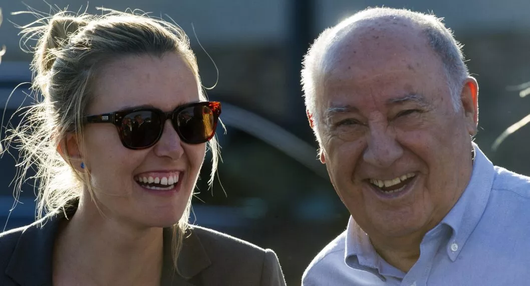 Marta Ortega y su padre Amancio Ortega, en 2016.