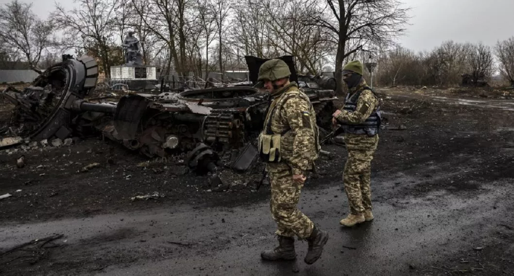 Imagen de soldados en Ucrania. 