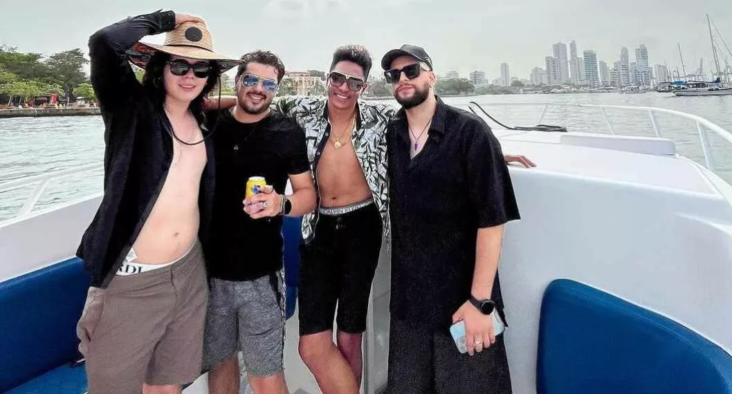Foto de imitadores de Camilo Sesto, Christian Nodal, Bruno Mars y Maluma, en nota de qué le pasó a Maluma en viaje con sus colegas de 'Yo me llamo'.