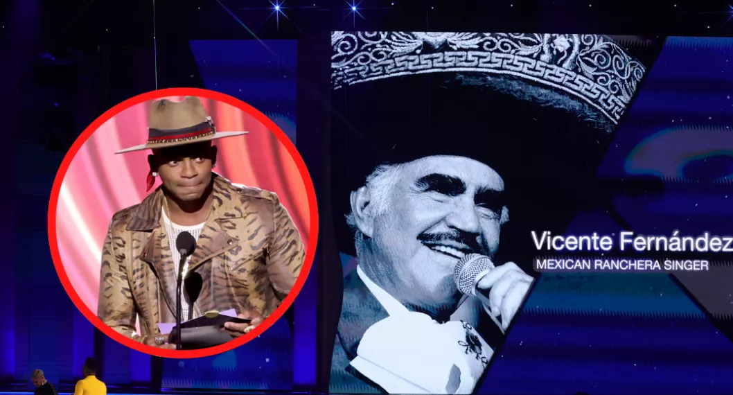 Explicación del impase que tuvo al aire el cantante Jimmie Allen, quien presentó el premio para Vicente Fernández y hasta lo excusó por no asistir. 