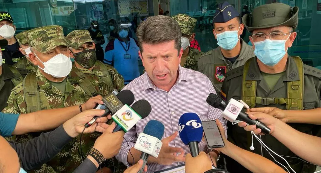 Imagen de Diego Molano Aponte, ministro de Defensa, quien fue desmentido por la Fiscalía sobre capturas en Putumayo