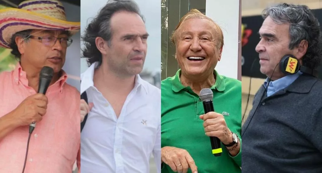 Gustavo Petro, Federico Gutiérrez, Rodolfo Hernández y Sergio Fajardo, principales favorecidos en la encuesta del CNC del 7 de abril.