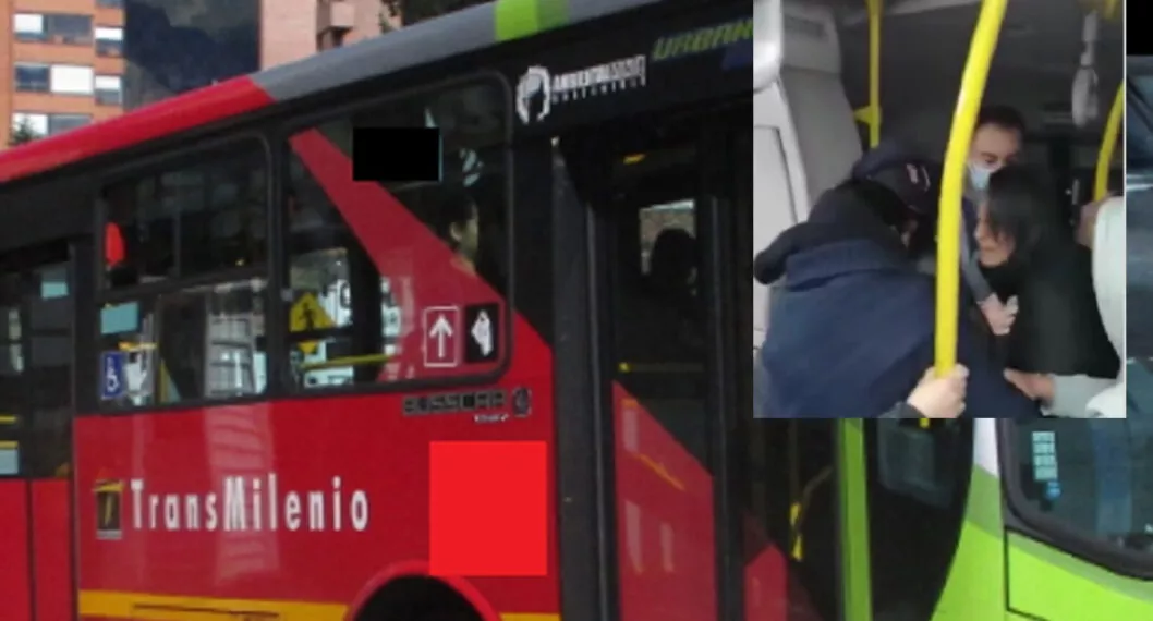 Video de pelea de mujeres en bus de Transmilenio en Bogotá