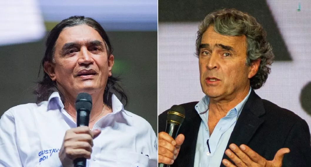 Gustavo Bolívar y Sergio Fajardo, a propósito de que el congresista de Petro consoló al candidato presidencial de Centro Esperanza por portada de Semana (fotomontaje Pulzo).