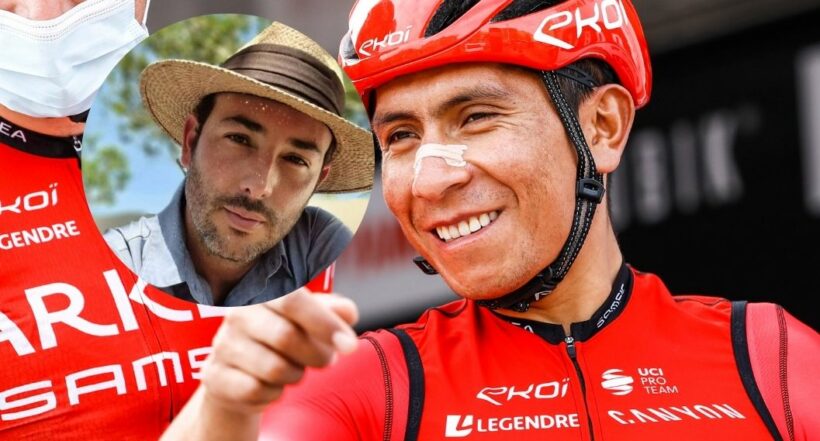 Fotos de Sebastián Martínez y Nairo Quintana, en nota de qué dijo Sebastián Martínez tras caída, qué contestó el ciclista. 