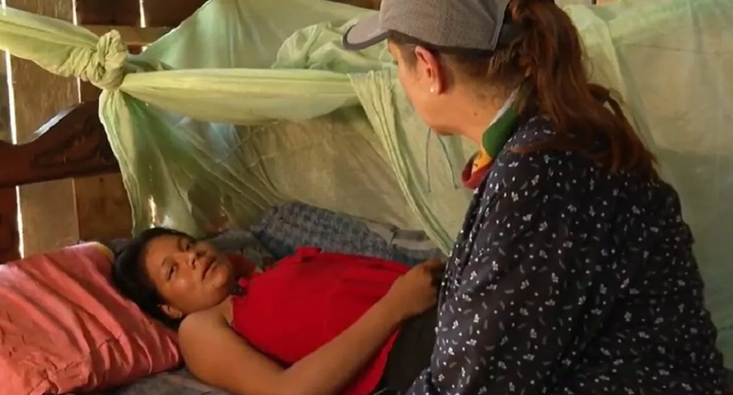 Vanessa, la joven embarazada que resultó herida en la operación militar de Putumayo.