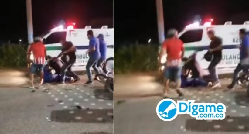[VIDEO] Paramédicos se fueron a los golpes mientras herido agonizaba