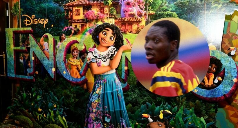 Fotos de poster de 'Encanto' y de Freddy Rincón, en nota de Freddy Rincón y Selección Colombia tuvieron breve homenaje en Encanto, de Disney.