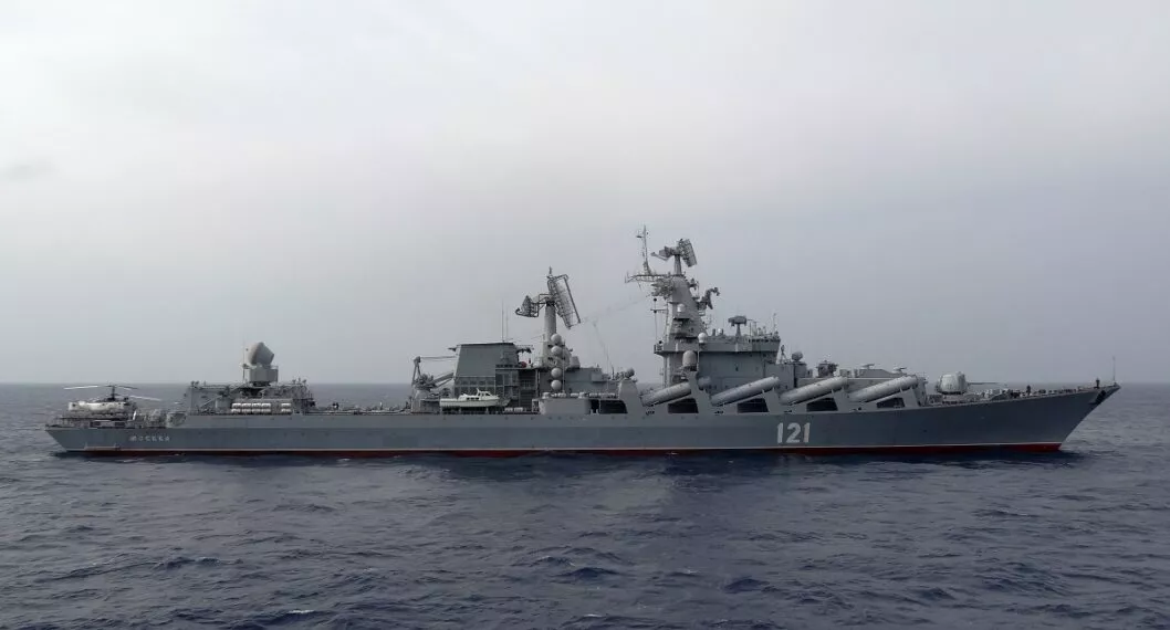Foto del barco Moskva, tomada en 2015.
