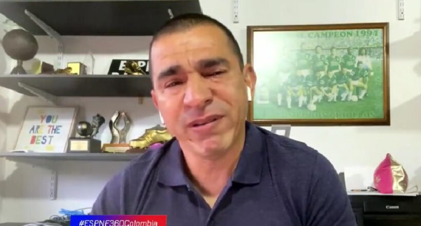 Víctor Aristizábal rompió en llanto en ESPN al recordar a Freddy Rincón
