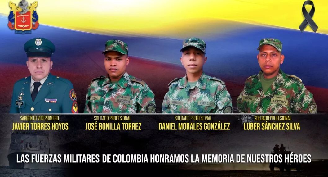 Los cuatro militares muertos en el ataque de Uribe (Meta), realizaban un patrullaje en una zona rural. 
