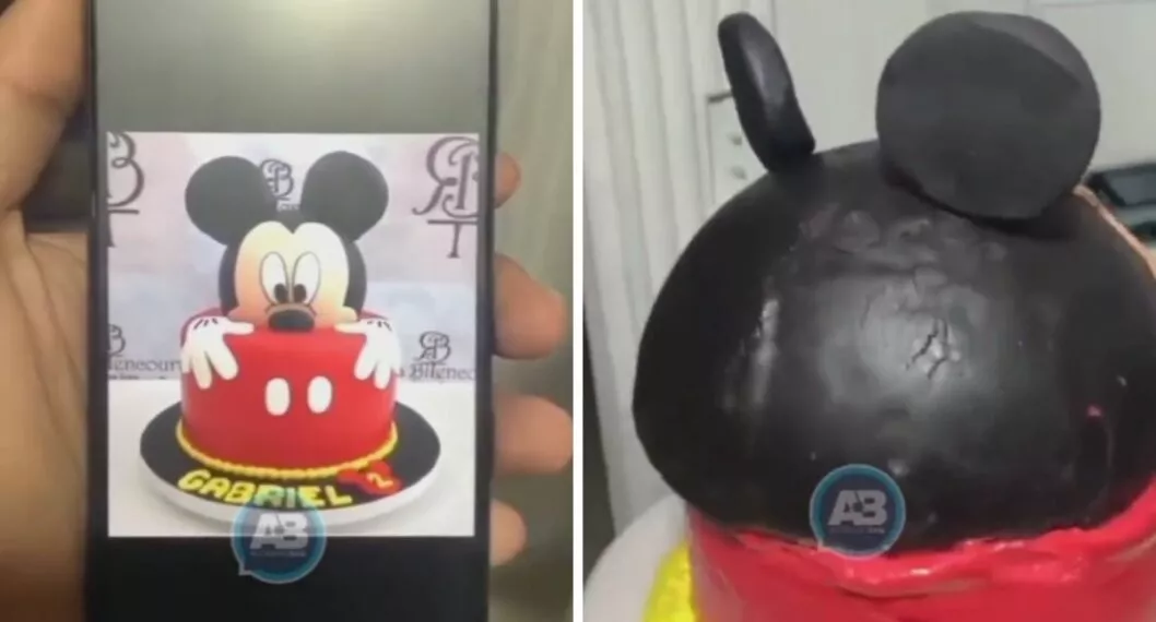 Pidieron torta de Mickey Mouse y lo que recibieron desató burlas (video)