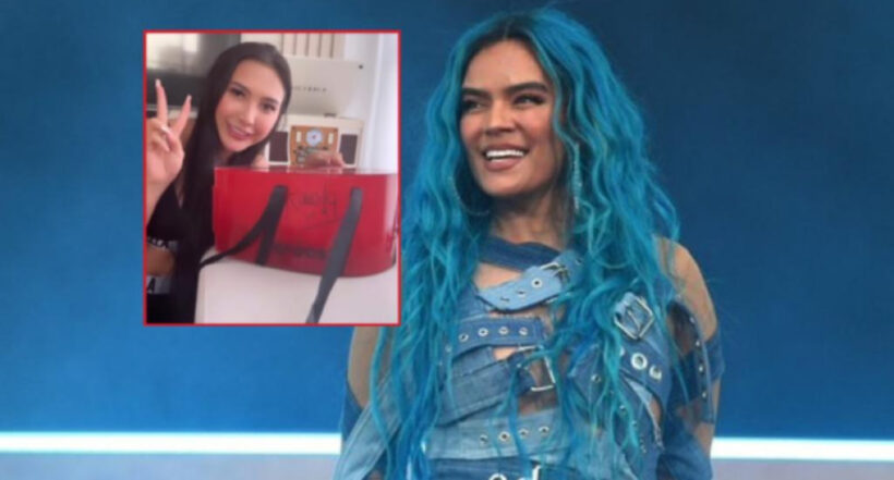 La barranquillera quedó boquiabierta con el regalo de la cantante.