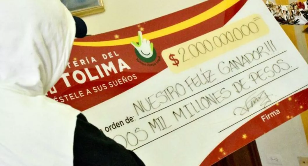 Premio mayor de la lotería del Tolima