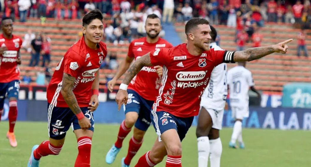 Imagen de los jugadores del Independiente Medellín, que jugará contra Tigres por Copa Betplay con suplentes